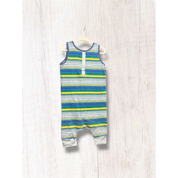 Rags | Striped Henley Romper | 2T - Picture 1 of 4